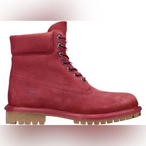 Pomegranate Burgundy Nubuck Premium Waterproof Timberlands
